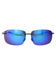 Maui Jim Blue Hawaii Breakwall Shiny Black Acetate Sunglasses