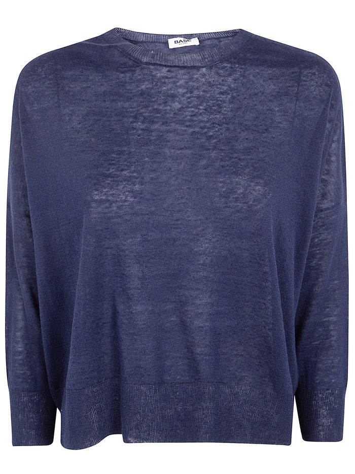 Base Milano Linen And Cotton Blend Sweater