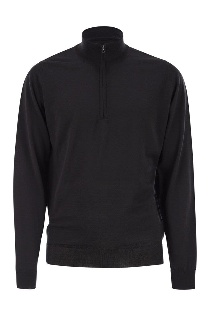 John Smedley Barrow - High-Neck Jumper With Half Zip