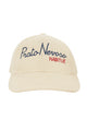 Mc2 Saint Barth Cream Corduroy Embroidered Baseball Hat
