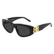 Balenciaga Black Gold Grey Acetate Sunglasses