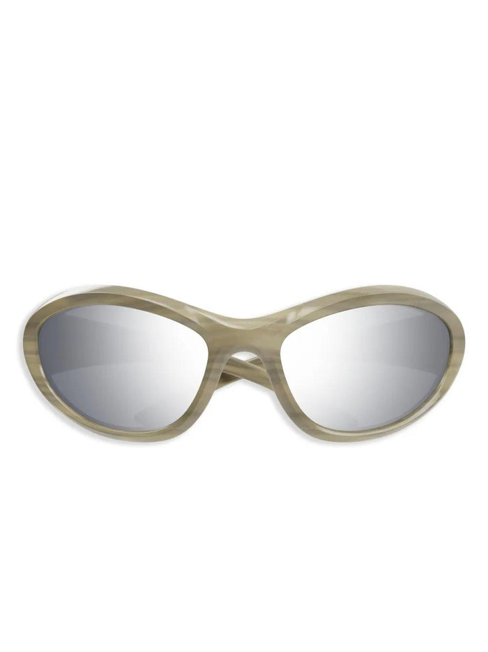Balenciaga Ivory-Ivory-Silver Bio Injection Sunglasses