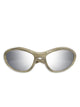 Balenciaga Ivory-Ivory-Silver Bio Injection Sunglasses