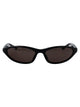 Balenciaga Sunglasses Bb0402s 001 Black Black Grey 59/18/135