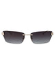 Balenciaga Silver-Silver-Smoke Metal Sunglasses
