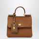 Dolce & Gabbana Small My Sicily Bag In Camel Split Leather
