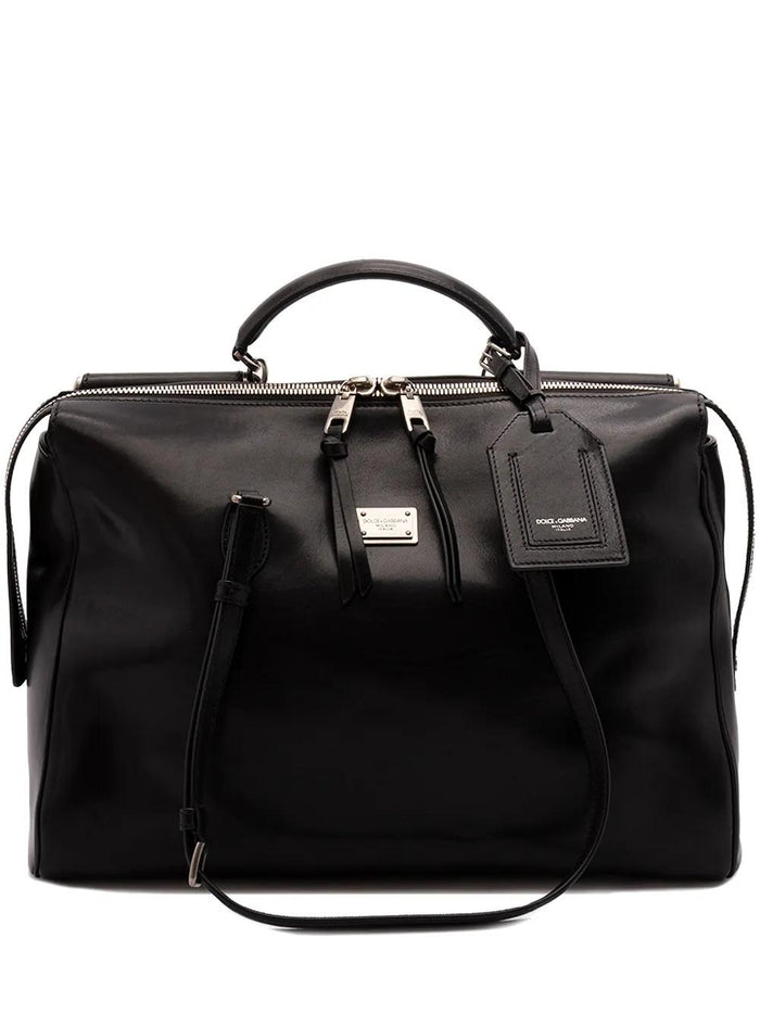 Dolce & Gabbana Black Leather Vittoria Handbag