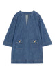 Valentino Vlogo Signature Denim Short Dress