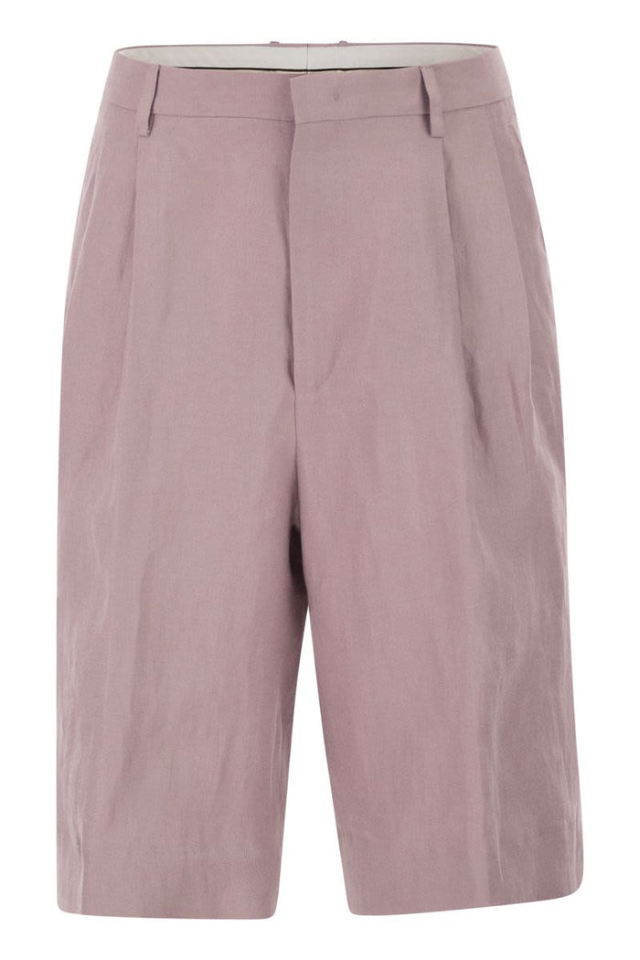 Tagliatore Tailored Linen Bermuda Shorts