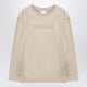 Max Mara Beige Sweatshirt In Silk Blend