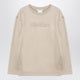 Max Mara Beige Sweatshirt In Silk Blend
