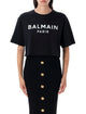 Balmain Printed Logo Cropped T-Shirt