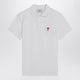 Ami Paris White Ami De Coeur Polo Shirt