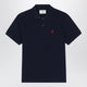 Ami Paris Midnight Blue Ami De Coeur Polo Shirt