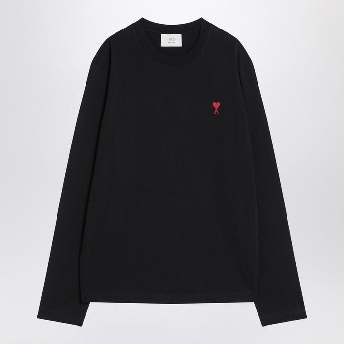 Ami Paris Black Ami De Coeur Tshirt