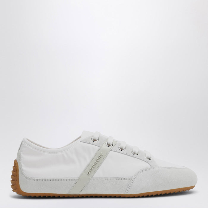 Givenchy White Silm Sneakers In Nylon And Suede