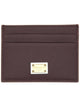 Dolce & Gabbana Dauphine Calfskin Card Holder With Branded Plate