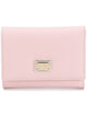 Dolce & Gabbana Blush Pink Dauphine Leather French Flap Wallet