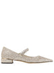 Jimmy Choo Gold Calf Leather Flat Shoes