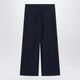 Acne Studios Navy Blue Satin Trousers