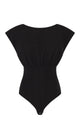 Elisabetta Franchi Knit Bodysuit With Deep Neckline And Jewel Detail