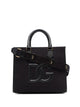 Dolce & Gabbana Shopping In Canvas With Black Leather Logo