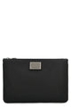 Dolce & Gabbana Black Leather And Nylon Pouch