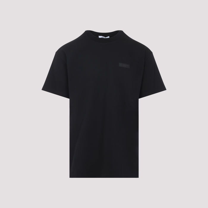 Givenchy Black Cotton Tshirt With Logo Patch