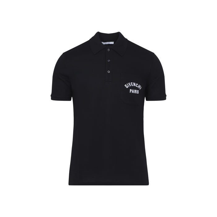 Givenchy Blue Cotton Polo Front Pocket