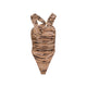 Elisabetta Franchi Camel Brown Tiger Print Body