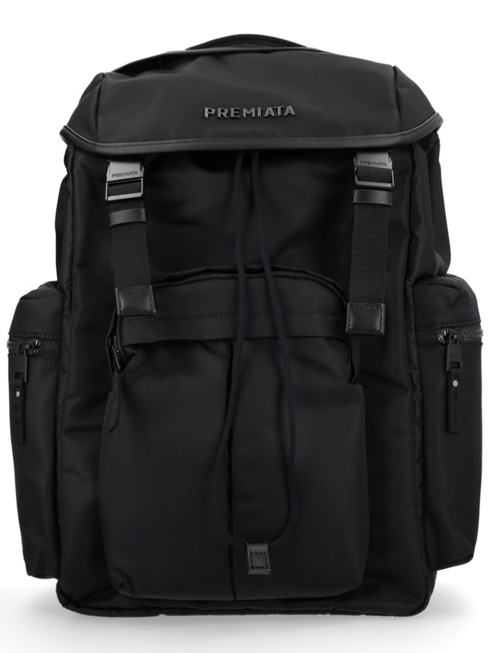 Premiata Black Nylon Backpack