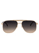 Boss Gold Havana Stainless Steel Sunglasses