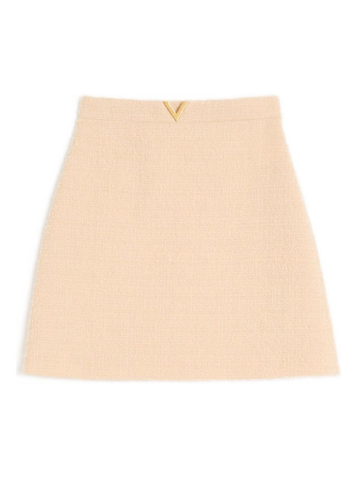 Valentino Vlogo Signature Wool Skirt