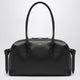 Yuzefi Brioche Duffle Bag In Black Pebble-Grained Leather