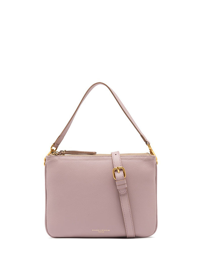 Gianni Chiarini Pink Frida Shoulder Bag In Matte Leather
