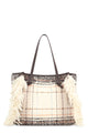 Gianni Chiarini Gianni Chiarini Marcella Shopper Bag In Plaid-Effect Fabric, Mixed Colors, Magnetic Closure