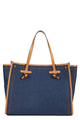 Gianni Chiarini Marcella Bag In Denim Effect Fabric And Leather