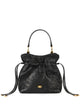Elisabetta Franchi Elisabetta Franchi Ostrich-Texture Drawstring-Fatening Leather Tote Bag