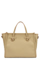Gianni Chiarini Elegant Beige Bag With Refined Metallic Details