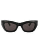 Bottega Veneta Black Acetate Sunglasses