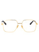 Bottega Veneta Gold Metal Optical Glasses