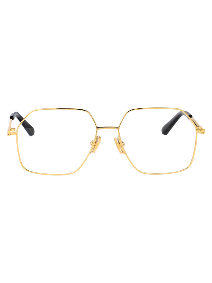 Bottega Veneta Gold Metal Optical Glasses