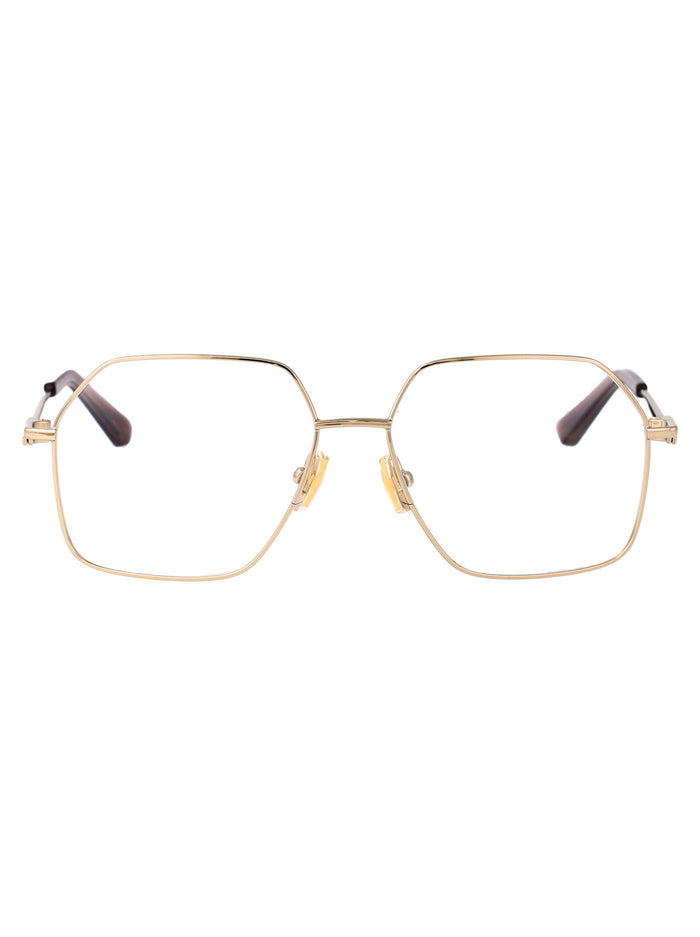 Bottega Veneta Gold Metal Optical Glasses
