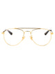 Bottega Veneta Gold Metal Optical Glasses