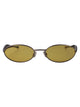 Bottega Veneta Ruthenium-Ruthenium-Yellow Metal Sunglasses