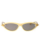 Bottega Veneta Beige-Gold-Grey Injected Sunglasses
