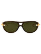 Bottega Veneta Green-Gold-Green Bio Injection Sunglasses