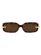 Bottega Veneta Havana-Gold-Brown Injected Sunglasses