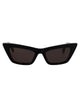 Bottega Veneta Black-Black-Grey Acetate Sunglasses