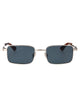 Bottega Veneta Silver-Silver-Blue Metal Sunglasses